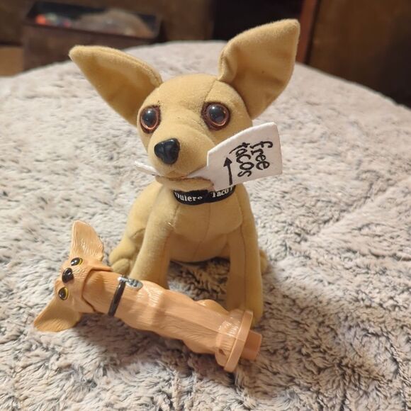 Vtg Taco Bell Dog Mascot Stuffed Plush Toy With ‘Free Tacos’ - Picture 1 of 7